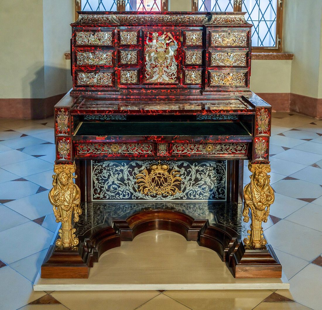 Ein Schreibtisch in der Münchner Residenz